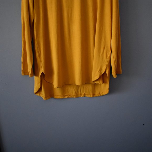 LUX Collection Yellow Long Sleeve Blouse - Picture 3 of 5
